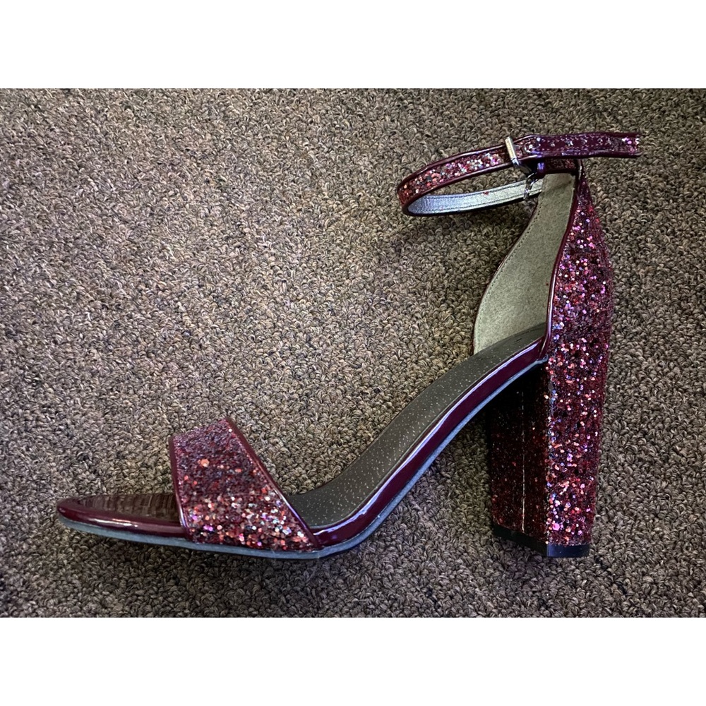 Burgundy Glittery Guess Heels